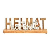 Ornement de Noël et de Pâques en métal plaqué en forme de roue primitif avec base en bois pour décoration de table