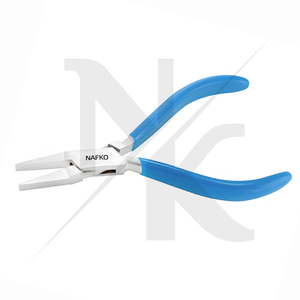 Best Heavy Flat Nose Pliers 135mm Stainless Steel Jewelry Setting Tools for <b>Ring</b> and Necklace Making - Product Image 6