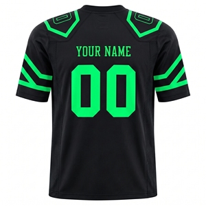 Maillot de football américain personnalisé, sublimation, polyester, uniforme d'équipe, manches courtes, vêtements de sport athlétiques, OEM - Product Image 2