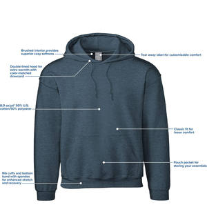Sudadera con Capucha de Alta Calidad para Hombre, Sudadera Clásica Básica de Algodón, Top con Capucha de Manga Larga, Ropa Casual Cómoda para Uso Diario - Product Image 3