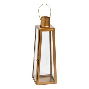 American Design Portable Handmade Hanging Metal & wood <b>Candle</b> Gold Finish <b>Square</b> Shaped <b>Candle</b> Lantern Home Decor & Outdoor - Product Image 3