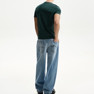 Chemises pour hommes en coton 100% coupe ajustée avec logo personnalisé, t-shirts basiques légers et doux, vêtements décontractés, fournisseur en gros - Product Image 2