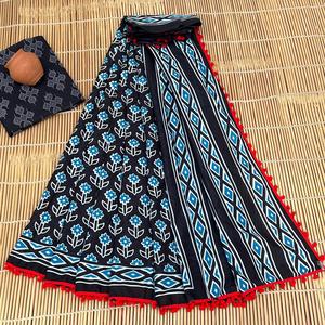 Sari en coton Mulmul en gros, imprimé à la main, pur coton, léger, respirant, pour l'été, traditionnel indien - Product Image 1