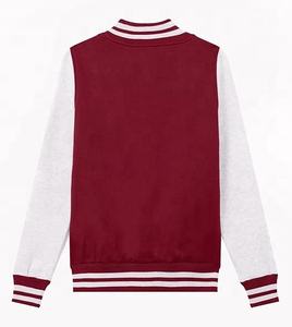 Chaqueta de Béisbol Varsity Personalizada Unisex para Hombre, Resistente al Viento, de Tela de Lana, Estilo Casual Urbano, Tallas Grandes, con Bordado 3D de Piel de Vaca - Product Image 3