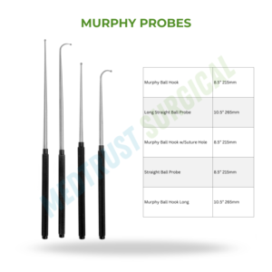 Sondas Murphy de 215 mm y 265 mm, instrumento quirúrgico para la exploración nerviosa y la descompresión espinal - Product Image 2