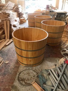 [BEST SELLING] | Japanese Style Wooden Round Bathtub Ofuro Deep Barrel Soaking Tub For Spa Center From Blue Lotus Vietnam - Product Image 4