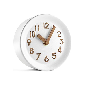Horloge de bureau moderne multicolore, horloge ronde en bois, décoration d'intérieur, réveil - Product Image 6