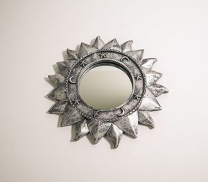 Modern Gold Metal Round Wall Mirror Sacred <b>Heart</b> Ex-Votos Starburst <b>Framed</b> Decorative for Christmas Home - Product Image 6