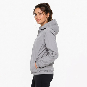 Vestes coupe-vent imperméables personnalisées OEM pour femmes, vestes de course à capuche noires pour hommes - Product Image 3