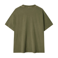 Camiseta de Hombre de Algodón Grueso de Alta Calidad con Logotipo Personalizado, Hombros Caídos, Estilo Vintage, Lavado Ácido, Streetwear