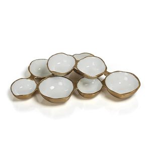 Premium Golden Cluster Metal Bowl Centrepiece Tray Eco-Friendly Modern Decorative Serving Platter for Home Restaurant - Product Image 5