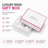 Boîte cadeau rigide rose et blanche de luxe, emballage personnalisé pour la promotion de marques haut de gamme