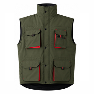 Custom Multi Pocket Workwear <b>Utility</b> <b>Vest</b> for Men Waterproof Outdoor Fishing Hiking Construction Safety <b>Vest</b> Sleeveless - Product Image 2