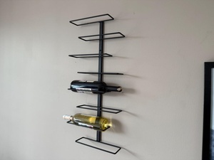 Support à bouteilles de vin, design de berceau à bouteilles, support de repos pour bouteilles, berceau horizontal pour bouteilles, support à bouteilles incliné - Product Image 3