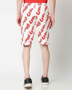Pantalones cortos blancos con estampado de letras para hombre, con cordón en la cintura y bolsillos, estilo casual - Product Image 6