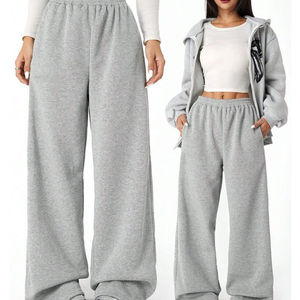 Casual Wide Leg <b>Pants</b> for Women Soft Fabric High Waisted Relaxed Fit Palazzo Trousers with Comfortable Everyday Style - Product Image 5