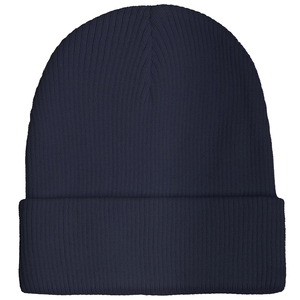 Premium Classic Dark Navy Blue Ribbed <b>Knit</b> Beanie <b>Hat</b> Cozy Stretchy Winter Skull Cap with Folded Cuff <b>for</b> <b>Men</b> Daily Wear - Product Image 2