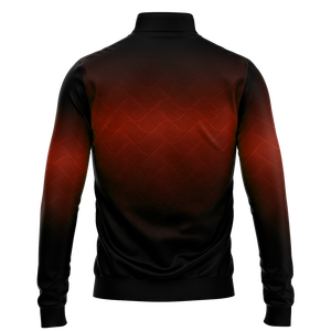 Sudadera de hombre con cremallera de 1/4, degradado negro y rojo, para entrenamiento de fútbol, top de chándal de manga larga, venta al por mayor - Product Image 4