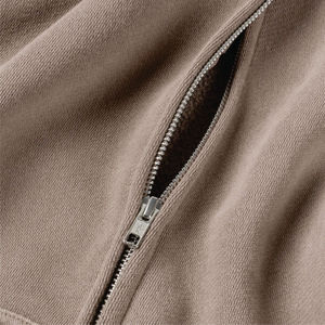 Sweat-shirts à capuche zippés doublés en tricot solide personnalisés de haute qualité avec coton 100 % écologique pour le fitness hivernal masculin 2026 - Product Image 6