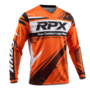 เสื้อเจอร์ซีย์มอเตอร์ครอสสำหรับผู้ใหญ่ ผลิตจากวัสดุโพลีเอสเตอร์ 100% ขายส่งแบบ OEM ออกแบบเสื้อเจอร์ซีย์มอเตอร์ครอสแขนยาว มีจำหน่าย - Product Image 4