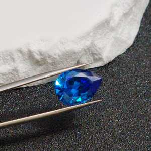 Zafiro Azul Natural en Forma de Pera, Gema Facetada, Corte Lágrima, Zafiro Suelto, Varios Tamaños, Venta al Por Mayor - Product Image 4
