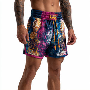 Pantalones Cortos de Muay Thai con Cintura Elástica Reforzada, para Kick Boxing, MMA, Sublimados, para Hombre - Product Image 4