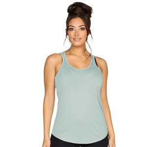 Débardeur Athlétique Sans Manches 50/50 pour Femme, Dos Nageur, Bleu Marine, pour Yoga, Course et Entraînement, Coupe Ajustée - Product Image 5