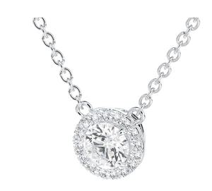 Conjunto de colgante de diamante con Halo, joyería de oro de 18 k, Diamante cultivado en laboratorio, certificado IGI, CVD y Diamante pulido HPHT - Product Image 1