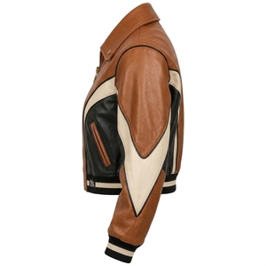 Chaqueta de Cuero para Mujer, Estilo Motero Personalizada, Material de Cuero Resistente, Cierre de Cremallera Metálica, Ajuste Cómodo, Prenda de Moda OEM - Product Image 6