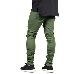 Pantalon Homme Grande Taille Tendance Effet Vieilli 100% Coton Tissu Enduit Coupe Droite Slim Taille Mi-Haute Logo Personnalisé - Product Image 5