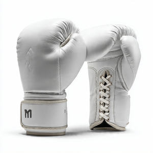 Guantes de Boxeo de Cuero Genuino, Guantes de Entrenamiento de Cuero para Luchadores, Guantes de Competición de Cuero PU - Product Image 1