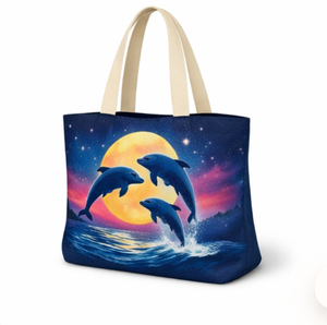 Sac fourre-tout en toile de coton personnalisé COTTON FIELD, grande taille, avec poignée longue, logo imprimé dessin animé, sac à bandoulière avec poche pour la plage - Product Image 3