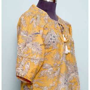 Vestidos Mini de Mujer 100% Algodón Hechos a Mano, Tejidos, Vintage, Dulces, de Verano y Primavera, Casuales de Oficina, Transpirables y Ecológicos, de Media Manga - Product Image 5