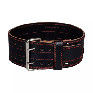 Men's Cowhide Weight Lifting <b>Belt</b> Adjustable Waist Support Buckle Closure Strength Training Fitness Gear - Product Image 5