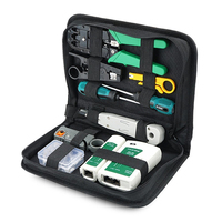 Kit de Herramientas para Reparación de Redes 12 en 1, Herramienta de Crimpado de Conectores RJ45 para Cables LAN