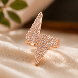Hip Hop Moissanite Engagement <b>Ring</b> 14K Plated Rose <b>Gold</b> Solitaire Wedding <b>Ring</b> Brilliant Round Diamond Men's <b>Ring</b> - Product Image 1