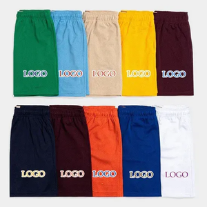 กางเกงขาสั้นตาข่ายผู้ชายสีพื้นขายส่ง มีกระเป๋าหน้า โพลีเอสเตอร์ 100% ระบายอากาศได้ดี ความยาว 6 นิ้ว ถึงเข่า สีแดง มีซิปด้านข้าง - Product Image 6