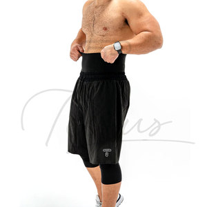 Shorts de bain Awrah pour hommes, personnalisables avec votre propre logo, 100% coton, taille élastique, décontractés, séchage rapide, respirants - Product Image 3