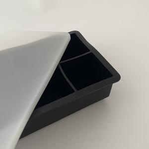 ถาดทำน้ำแข็งซิลิโคนทรงสี่เหลี่ยมขนาดใหญ่สำหรับทำก้อนน้ำแข็งขนาดยักษ์8ก้อนสำหรับวิสกี้และค็อกเทล - Product Image 3