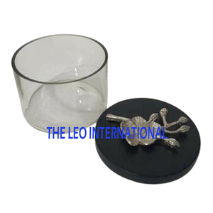 Gorgeous Look High Quality Clear Glass Canister With High Grade Gold Plated Metal Base And Heart Design Food <b>Storage</b> Kitchenware - Product Image 5