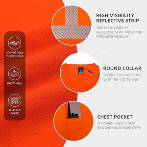 Camisa de Trabajo de Alta Visibilidad en Oferta, Nuevo Diseño, Ropa de Trabajo Profesional, Material de Alta Calidad - Product Image 3