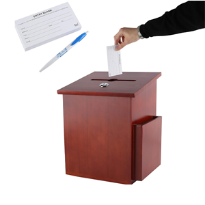 Natural Box Office Suggestion For Envelopes And Suggestion Comment Forms, Side Pocket & Hinged Lid Wholesale From Vietnam - Product Image 4