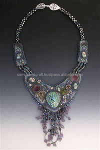 Nouvel arrivage de collier brodé tribal pour filles chic tour de cou avec chaîne de perles colorées ethnique court personnalisé style ethnique - Product Image 3