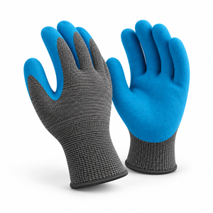 Gants de travail tricotés sur mesure, entièrement enduits de latex, antidérapants, antistatiques, durables, texture lisse, poignet tricoté, gants de sécurité polyvalents - Product Image 4