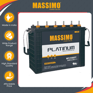 Batería MASSIMO de 200Ah y 12V de Alta Calidad, Fabricada en India, Suministro al por Mayor, Batería Tubular de Plomo-Ácido para Compradores Serios - Product Image 2