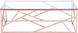 Mesa de Centro de Diseño Único con Acabado Metálico Antiguo y Tapa de Vidrio, Muebles Modernos para Sala de Estar, Decoración para el Hogar en Oferta - Product Image 3