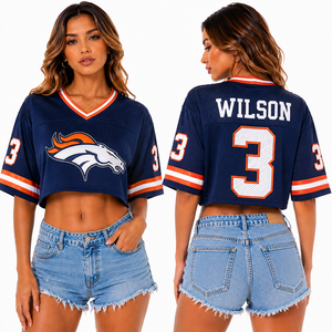 Camiseta de Fútbol Corta para Mujer, Personalizada con Logotipo del Equipo, Nombre y Número Bordados en la Parte Delantera, Malla Transpirable, Oferta de Proveedor al por Mayor - Product Image 1