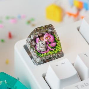 คีย์แคปช่างฝีมือแห่งป่าลึกลับ, คีย์แคปแบบกำหนดเอง, คีย์แคปอนิเมะน่ารัก, คีย์แคปสีเขียว, ชุดคีย์แคป, คีย์แคปไม้ - Product Image 5