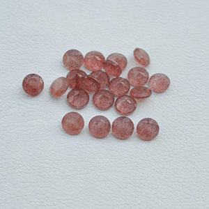 อัญมณีควอทซ์สตรอเบอรี่สีแดงธรรมชาติทรงเหลี่ยม7มม. อัญมณีหลวมแฟนซี AAA - Product Image 1