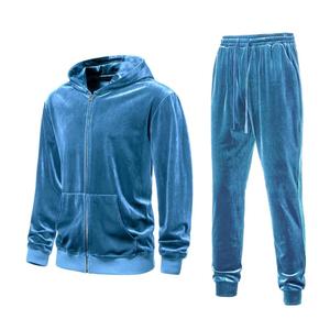 Survêtement en velours personnalisé, nouvelle mode, vêtements de sport, survêtement slim pour homme, respirant, avec logo personnalisé imprimé - Product Image 3